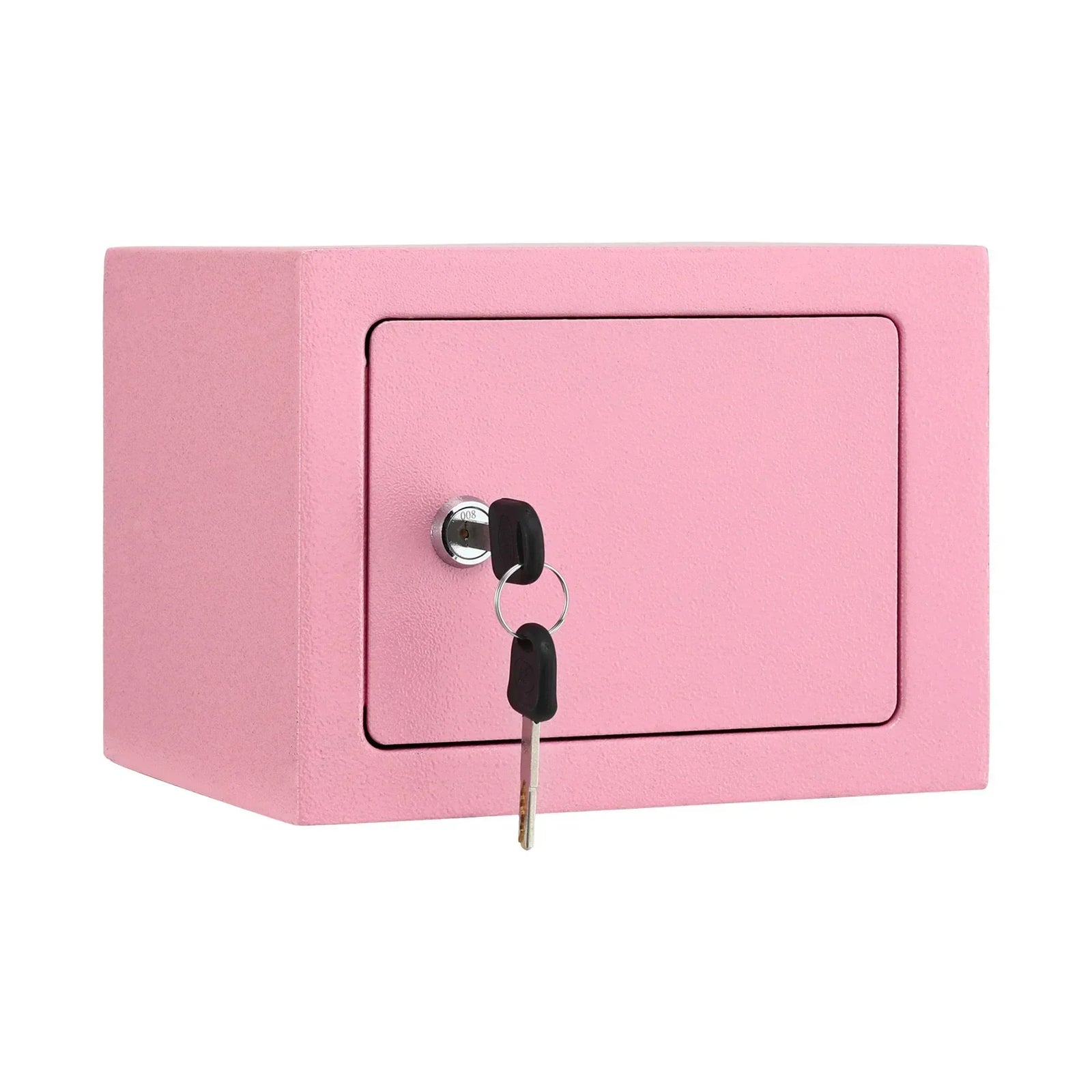 6.5L Small Safe Box with Key Lock for Cash Mini Home Security Safe Pink