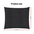 Sun Shade Sail Cloth 98% UV Block Outdoor Canopy Rectangle 5X6M Black