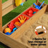 Kids Sandpit Wooden Sandbox Sand Pit with Canopy Water Basin Toys 146cm