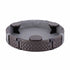Kids Outdoor Sandpit Toys Sandbox 121cm Round Brown 3 Seats Cover Liner