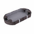Keezi Kids Oval Sandpit 180cm Outdoor Sandbox with 4 Seats & Grey Cover Brown