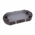Keezi Kids Oval Sandpit 180cm Outdoor Sandbox with 4 Seats & Grey Cover Brown