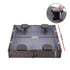 Keezi Kids Sandpit Sandbox With Cover 4 Seats Outdoor Sand Box Brown