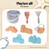 Kids Sandpit Set Beach Toys Sand Box Outdoor Backyard Play Area