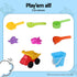Kids 2‑in‑1 Sandpit Play Table – Excavator Toy, 8 Accessories, Indoor/Outdoor