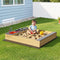 Wooden Sandpit Sand Pit Outdoor Kids Toy Box Mud Kitchen Sink Storage Bench