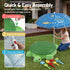 Kids Sandpit Turtle Sandbox Toys with Umbrella Lid Green 8 Accessories 3+