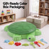 Kids Sandpit Turtle Sandbox Toys with Umbrella Lid Green 8 Accessories 3+