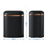 38L Motion Sensor Bin Automatic Rubbish Waste Bin Black Steel Kitchen