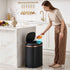 38L Motion Sensor Bin Automatic Rubbish Waste Bin Black Steel Kitchen