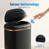 38L Motion Sensor Bin Automatic Rubbish Waste Bin Black Steel Kitchen