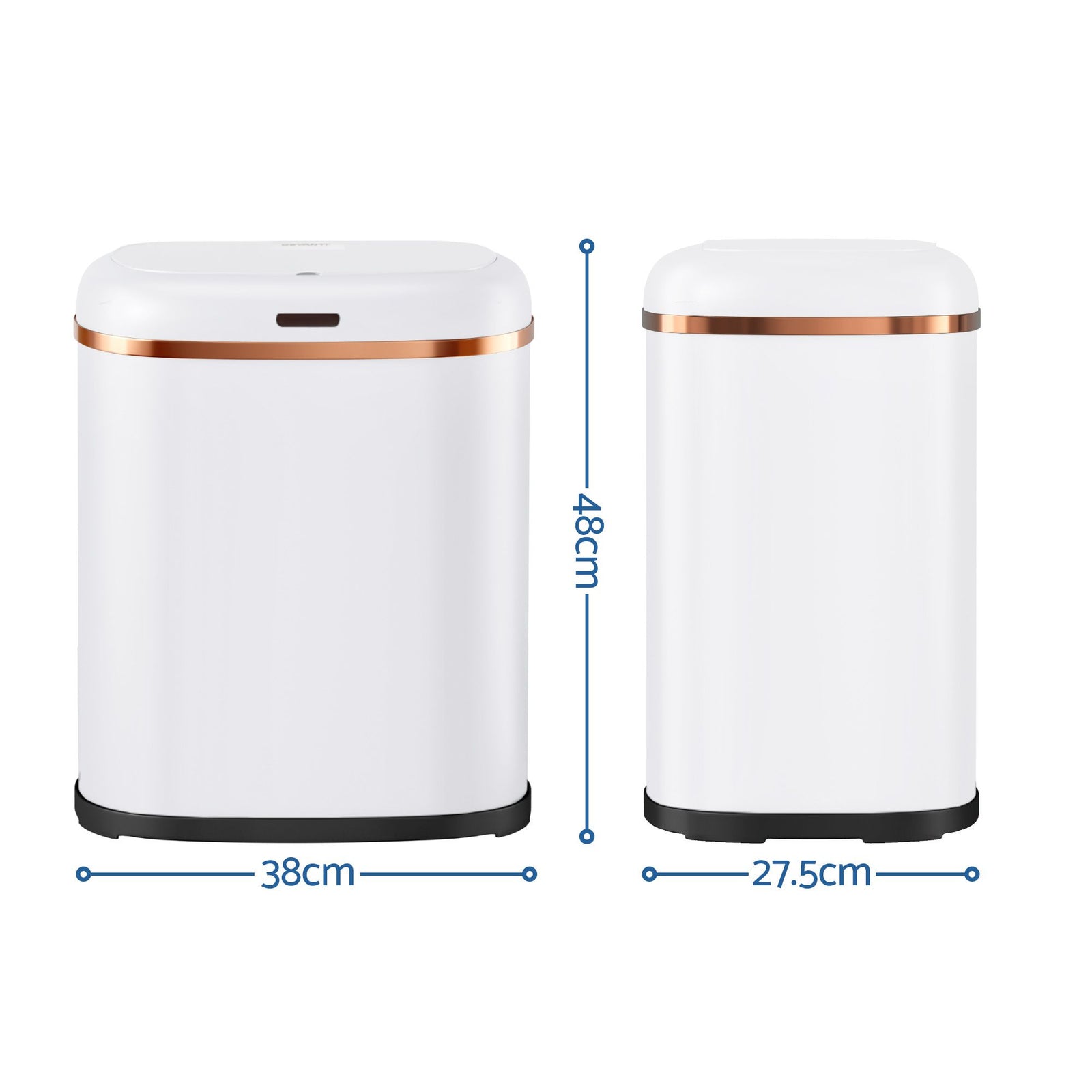 38L Motion Sensor Bin Automatic Rubbish Waste Bin White Hands Free Kitchen