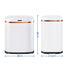 38L Motion Sensor Bin Automatic Rubbish Waste Bin White Hands Free Kitchen