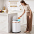 38L Motion Sensor Bin Automatic Rubbish Waste Bin White Hands Free Kitchen