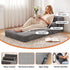 3-in-1 Folding Sofa Bed Armless Lounger Chair with Side Pocket and Pillow