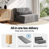 3-in-1 Folding Sofa Bed Armless Lounger Chair with Side Pocket and Pillow