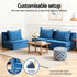 3 Pack Folding Sofa Bed Armless Lounger Foam Floor Sofas Futons Couches
