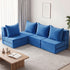 Artiss 4 Pack Folding Sofa Bed, L-Shaped Modular Floor Sofa Foam Futon, Blue