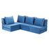 Artiss 4 Pack Folding Sofa Bed, L-Shaped Modular Floor Sofa Foam Futon, Blue