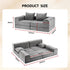 Artiss 5-in-1 Convertible Sofa Bed Floor Mattress Modular Boneless Curved Couch