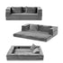 Convertible Sofa Bed Grey – 3‑in‑1 Folding Lounge, Velvet, 300kg Capacity
