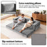 Convertible Sofa Bed Grey – 3‑in‑1 Folding Lounge, Velvet, 300kg Capacity