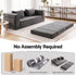 Artiss 3-in-1 Convertible Sofa Bed with Folding Mattress Velvet Foam Chair 300KG