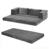 Artiss 3-in-1 Convertible Sofa Bed with Folding Mattress Velvet Foam Chair 300KG