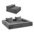 Artiss 3-in-1 Convertible Sofa Bed with Folding Mattress Velvet Foam Chair 300KG