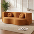Artiss Folding Sofa Bed – 2‑in‑1 Corduroy Futon, Orange, Twin Sleeper, 300kg
