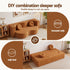 Artiss Folding Sofa Bed – 2‑in‑1 Corduroy Futon, Orange, Twin Sleeper, 300kg