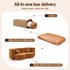Artiss Folding Sofa Bed – 2‑in‑1 Corduroy Futon, Orange, Twin Sleeper, 300kg