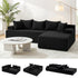 Modular Sectional Sofa Bed Convertible L-Shaped Couch with Deep Seat for Living Room