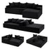 Modular Sectional Sofa Bed Convertible L-Shaped Couch with Deep Seat for Living Room