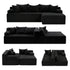 Modular Sectional Sofa Bed Convertible L-Shaped Couch with Deep Seat for Living Room