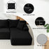 Modular Sectional Sofa Bed Convertible L-Shaped Couch with Deep Seat for Living Room