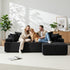 Modular Sectional Sofa Bed Convertible L-Shaped Couch with Deep Seat for Living Room
