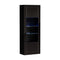 Oikiture Display Cabinet Sideboard Storage Cupboard LED 170cm Black