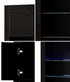 Oikiture Display Cabinet Sideboard Storage Cupboard LED 170cm Black