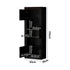 Oikiture 2PCS Display Cabinet Sideboard Storage Cupboard LED Black