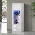 Oikiture Display Cabinet Sideboard Storage Cupboard LED 170cm White