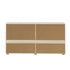 Sideboard High Gloss 4 Doors 2 Drawers Natural