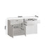 Sideboard High Gloss 4 Doors 2 Drawers White