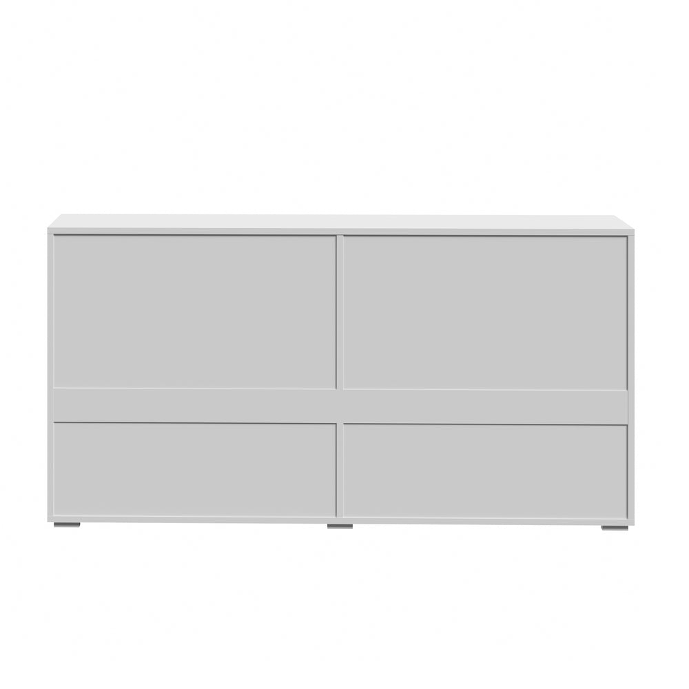 Sideboard High Gloss 4 Doors 2 Drawers White