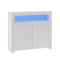 Buffet Sideboard LED RGB High Gloss 2 Doors White