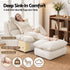 Artiss Lounge Chair Ottoman Single Sofa Couch Boneless Corduroy Chaise Footrest
