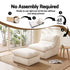Artiss Lounge Chair Ottoman Single Sofa Couch Boneless Corduroy Chaise Footrest