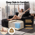 Artiss Sofa Bed Lounge Chair Sleeper Couch Chaise Single Seater Faux Fur Black