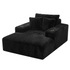 Artiss Sofa Bed Lounge Chair Sleeper Couch Chaise Single Seater Faux Fur Black