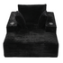 Artiss Sofa Bed Lounge Chair Sleeper Couch Chaise Single Seater Faux Fur Black